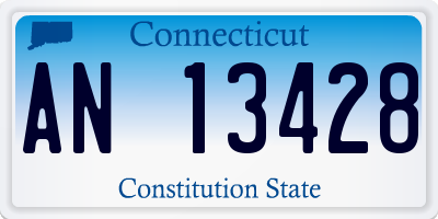CT license plate AN13428
