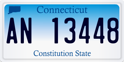 CT license plate AN13448
