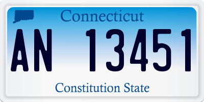 CT license plate AN13451