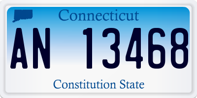 CT license plate AN13468