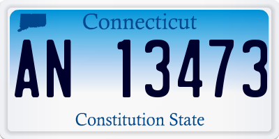 CT license plate AN13473