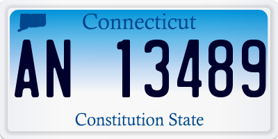 CT license plate AN13489