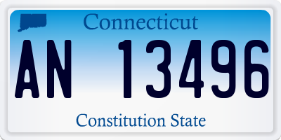 CT license plate AN13496