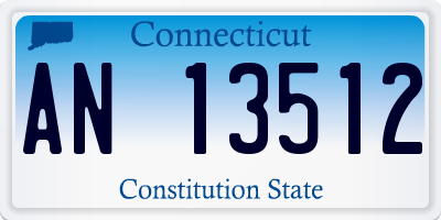 CT license plate AN13512