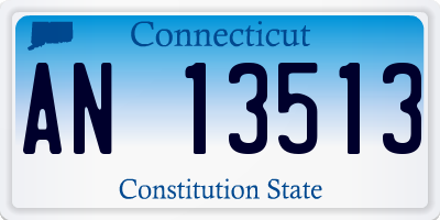 CT license plate AN13513