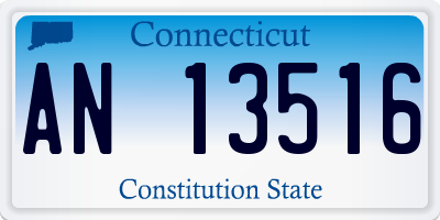 CT license plate AN13516