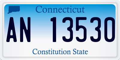CT license plate AN13530