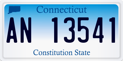 CT license plate AN13541