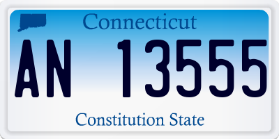 CT license plate AN13555