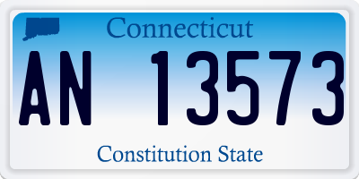 CT license plate AN13573