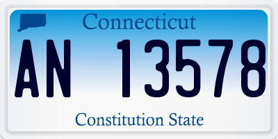 CT license plate AN13578
