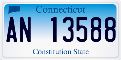 CT license plate AN13588