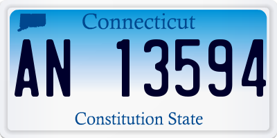 CT license plate AN13594