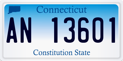 CT license plate AN13601