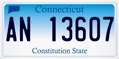CT license plate AN13607