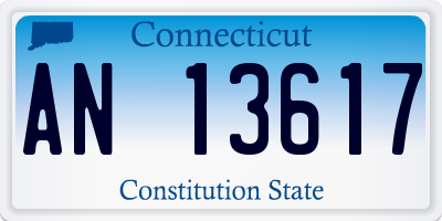 CT license plate AN13617