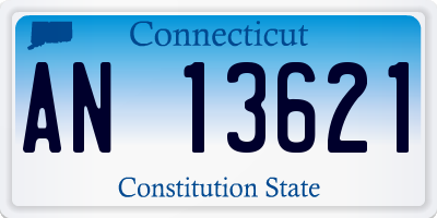 CT license plate AN13621