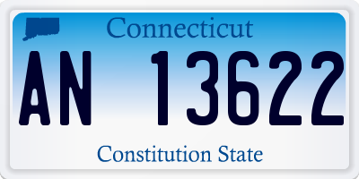 CT license plate AN13622