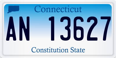 CT license plate AN13627