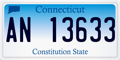 CT license plate AN13633