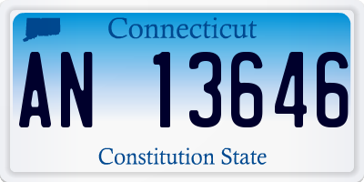 CT license plate AN13646