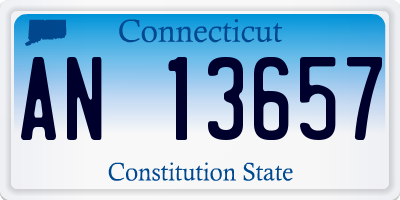 CT license plate AN13657