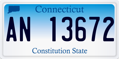 CT license plate AN13672