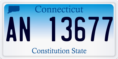 CT license plate AN13677