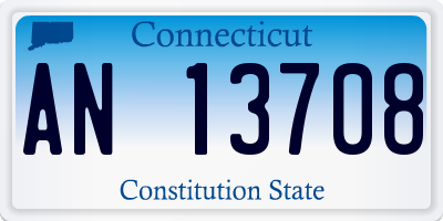 CT license plate AN13708