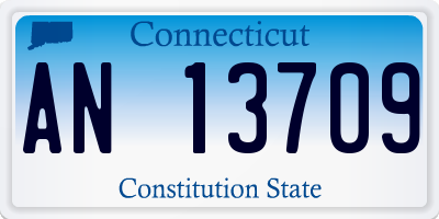 CT license plate AN13709