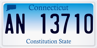 CT license plate AN13710