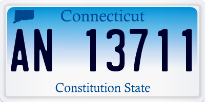 CT license plate AN13711