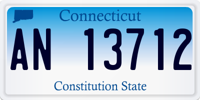 CT license plate AN13712