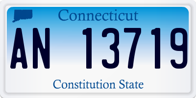 CT license plate AN13719