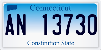 CT license plate AN13730