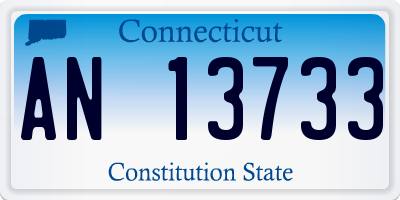 CT license plate AN13733