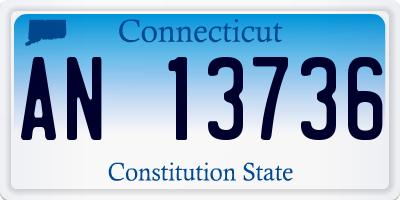 CT license plate AN13736