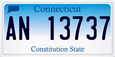 CT license plate AN13737