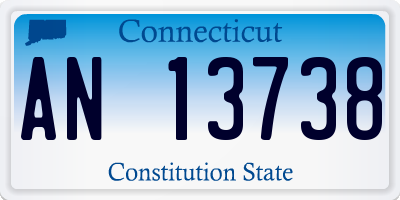 CT license plate AN13738