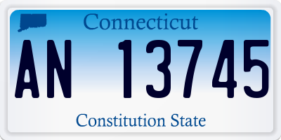 CT license plate AN13745