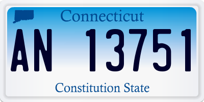 CT license plate AN13751
