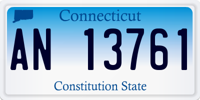 CT license plate AN13761