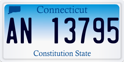 CT license plate AN13795