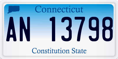 CT license plate AN13798