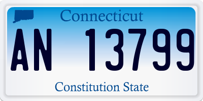 CT license plate AN13799