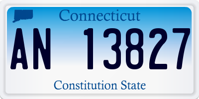 CT license plate AN13827