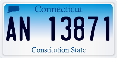 CT license plate AN13871