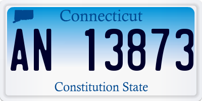 CT license plate AN13873