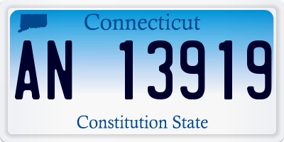 CT license plate AN13919