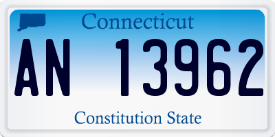 CT license plate AN13962